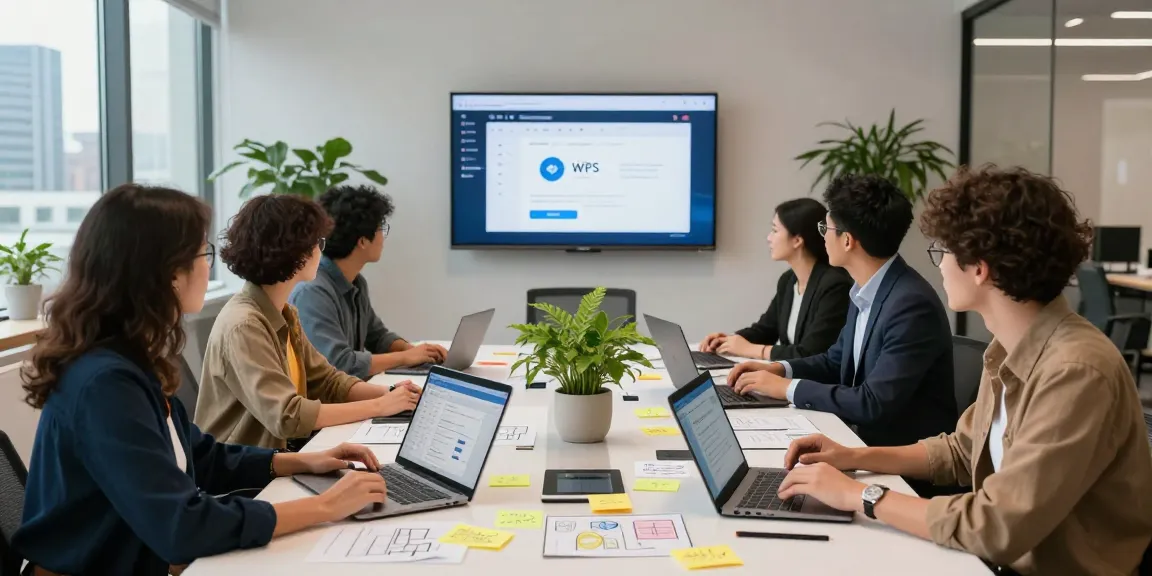 Team collaboration at the WPS Official Website workspace showcasing modern tech tools and productivity.